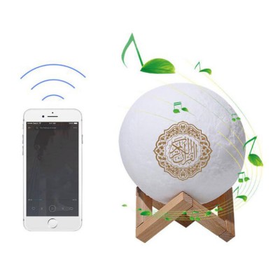 audio digital led speaker quran lamp speaker,moon lamp quran speaker lamp,mp4 quran player speaker