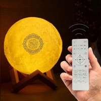 digital quran mp4,led speaker quran,quran moon lamp speaker colorful