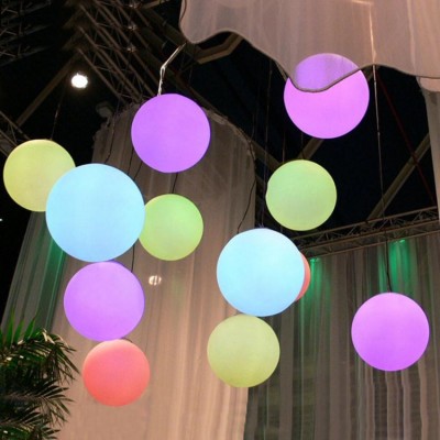 RGB Luminous ball Dia12cm LED Pendant lights LED decorative lamp For restaurant hotel bar coffee decoration hanging lights